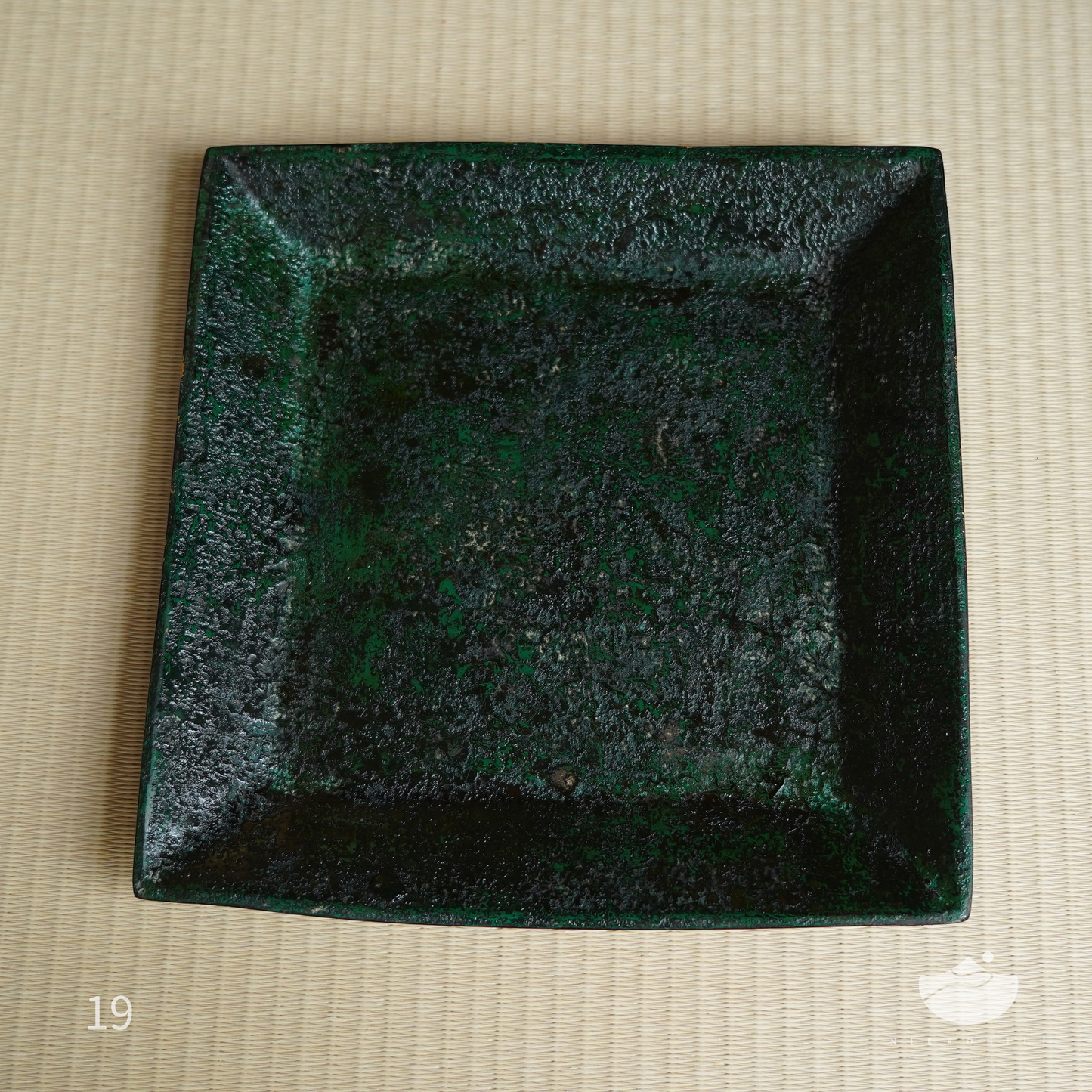 日光山方型漆盤(墨綠色&黑金底面)
