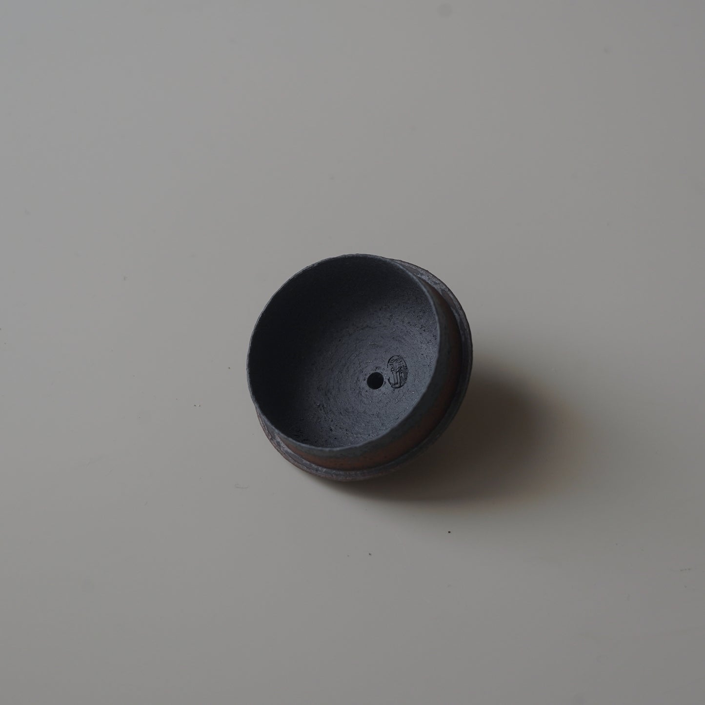 柴燒紫砂朱泥單孔壺