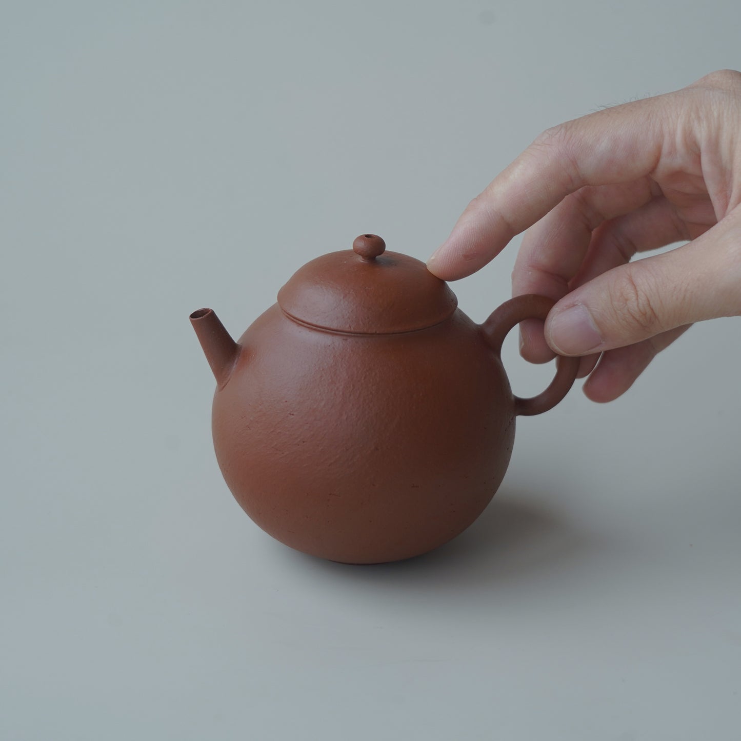 紫砂朱泥單孔壺