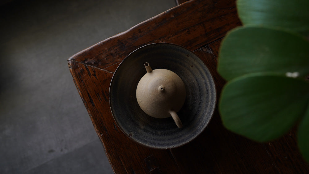 Yellow Clay Pomelo-shaped Teapot with Handle