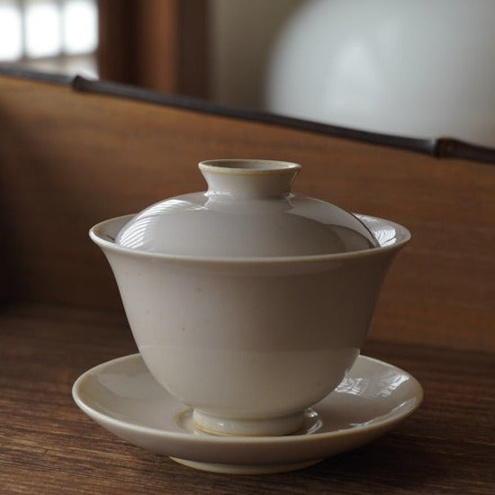 Pale Green Ceramic Covered Bowl