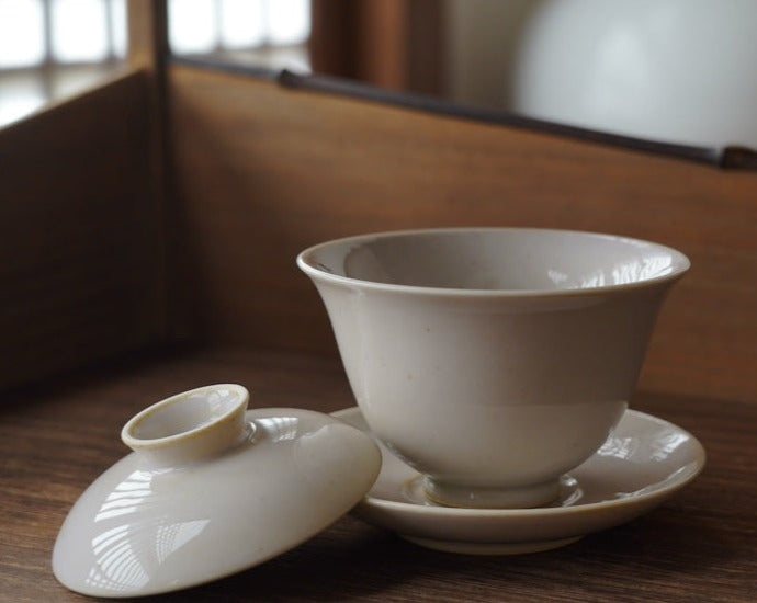 Pale Green Ceramic Covered Bowl