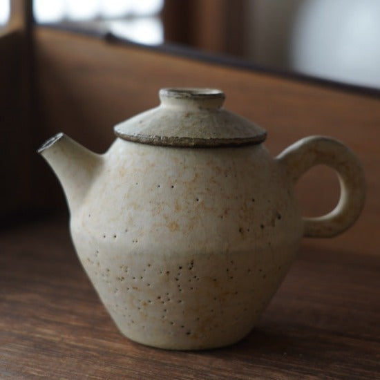 White Glazed Ceramic Teapot