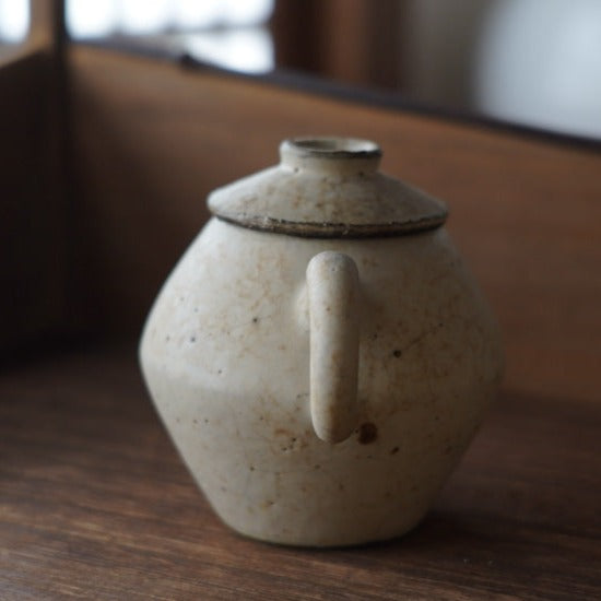 White Glazed Ceramic Teapot