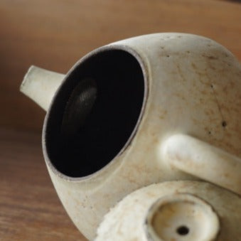 White Glazed Ceramic Teapot