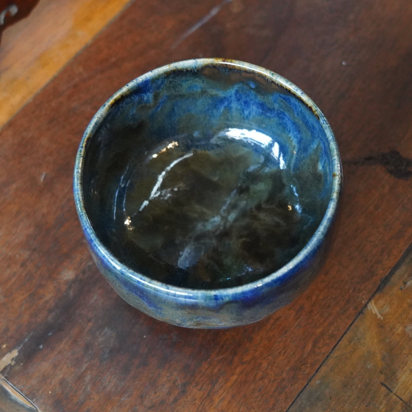 彩釉厚陶抹茶碗