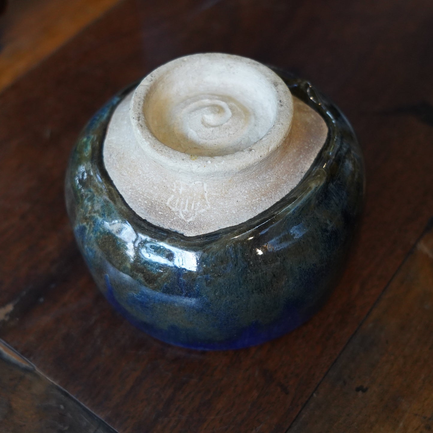 彩釉厚陶抹茶碗