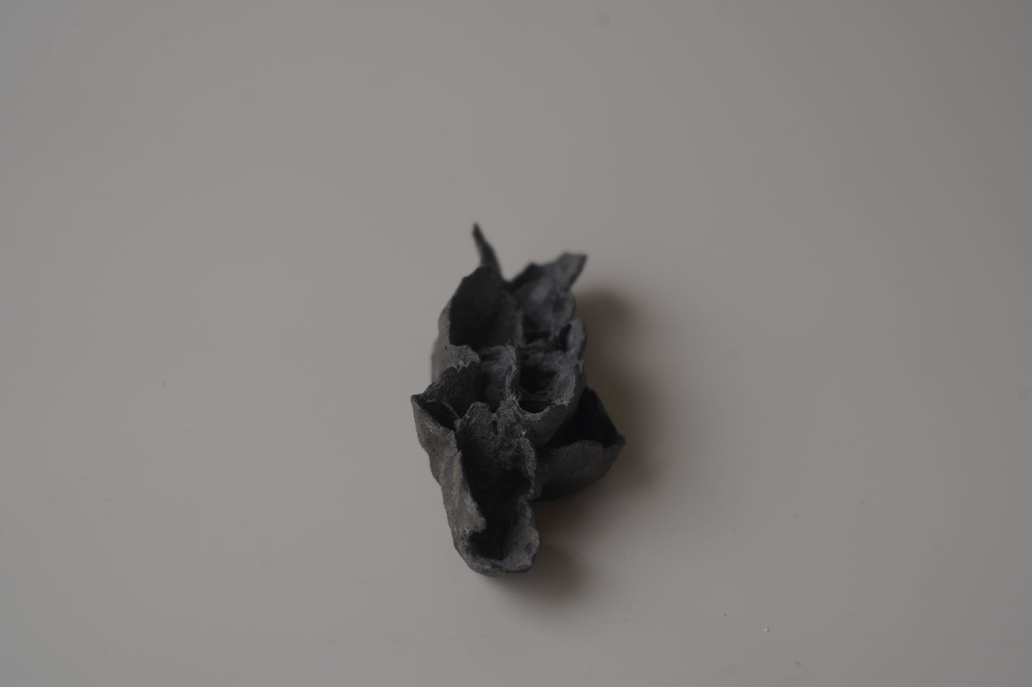 手捏茶匙枕-立體花-小/灰黑色