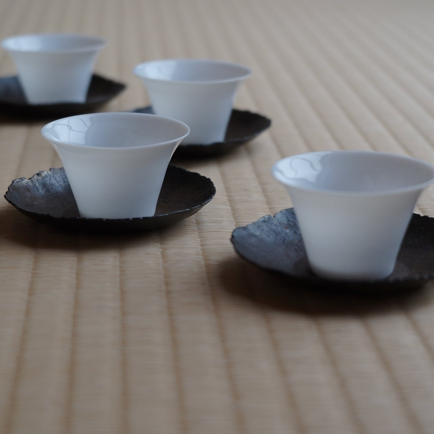 Hand-forged iron tea saucer