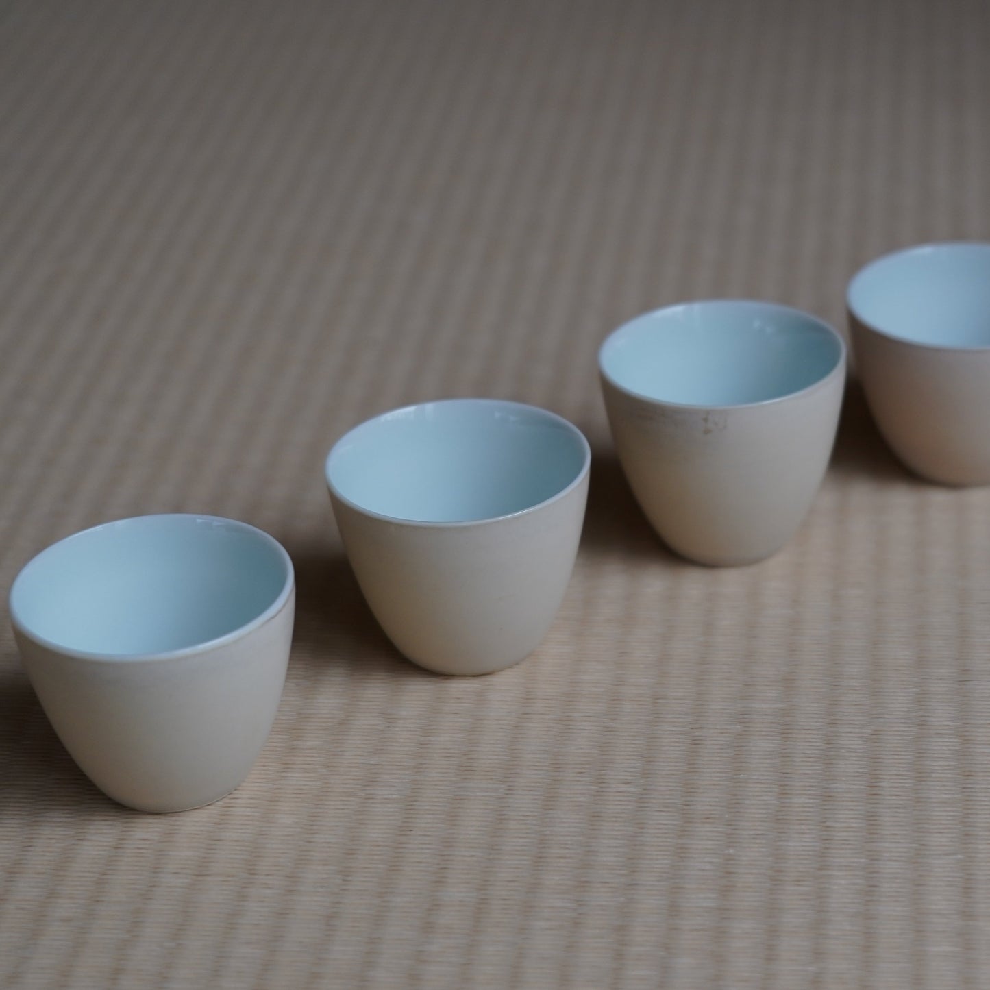 Handcrafted Ceramic Tea Cup with Grass and Wood Ash Glaze