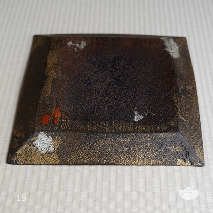 Nikko Hill Lacquer Tea Tray(Deep Blue with Black and Gold Base)