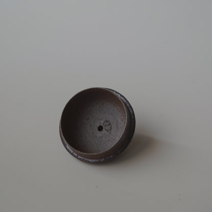 柴燒紫砂朱泥梨形單孔壺
