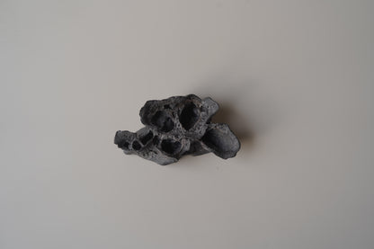 手捏茶匙枕-立體花-小/灰黑色
