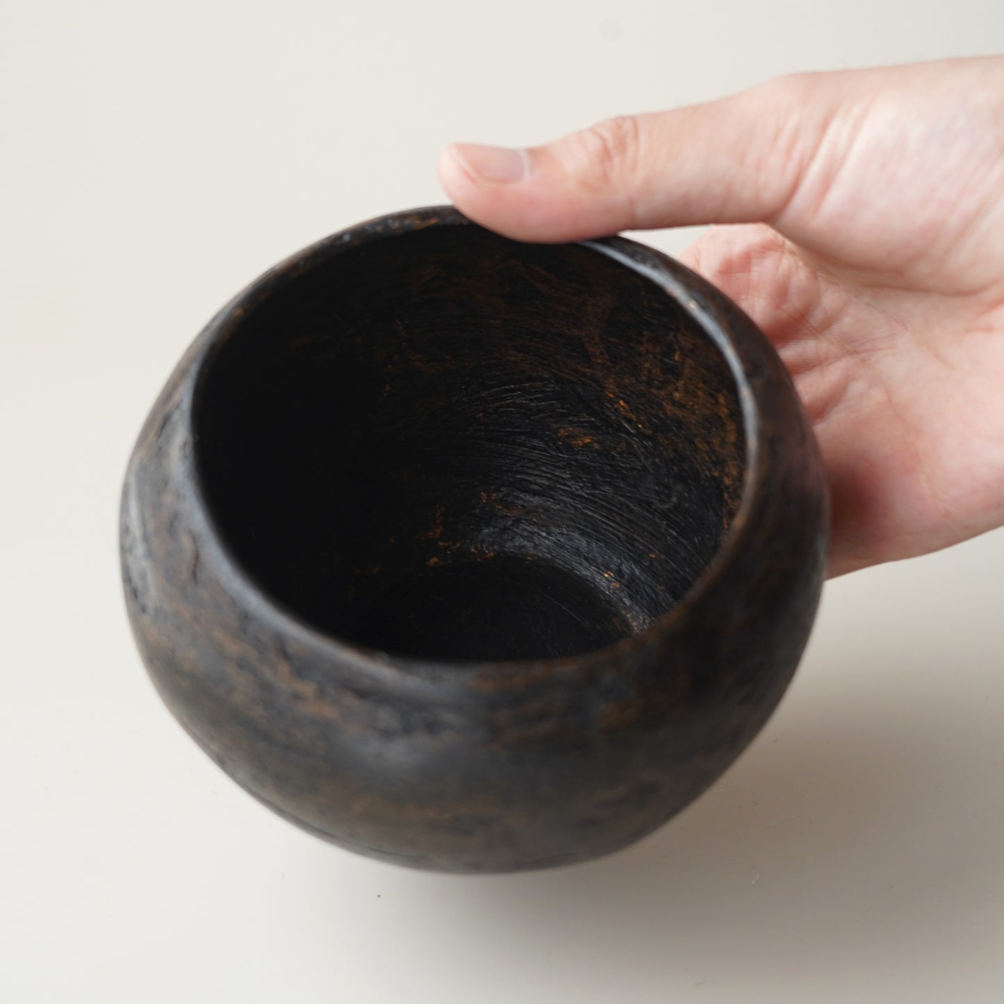 漆器｜張耀鑫-脫胎建水(圓扁) 2