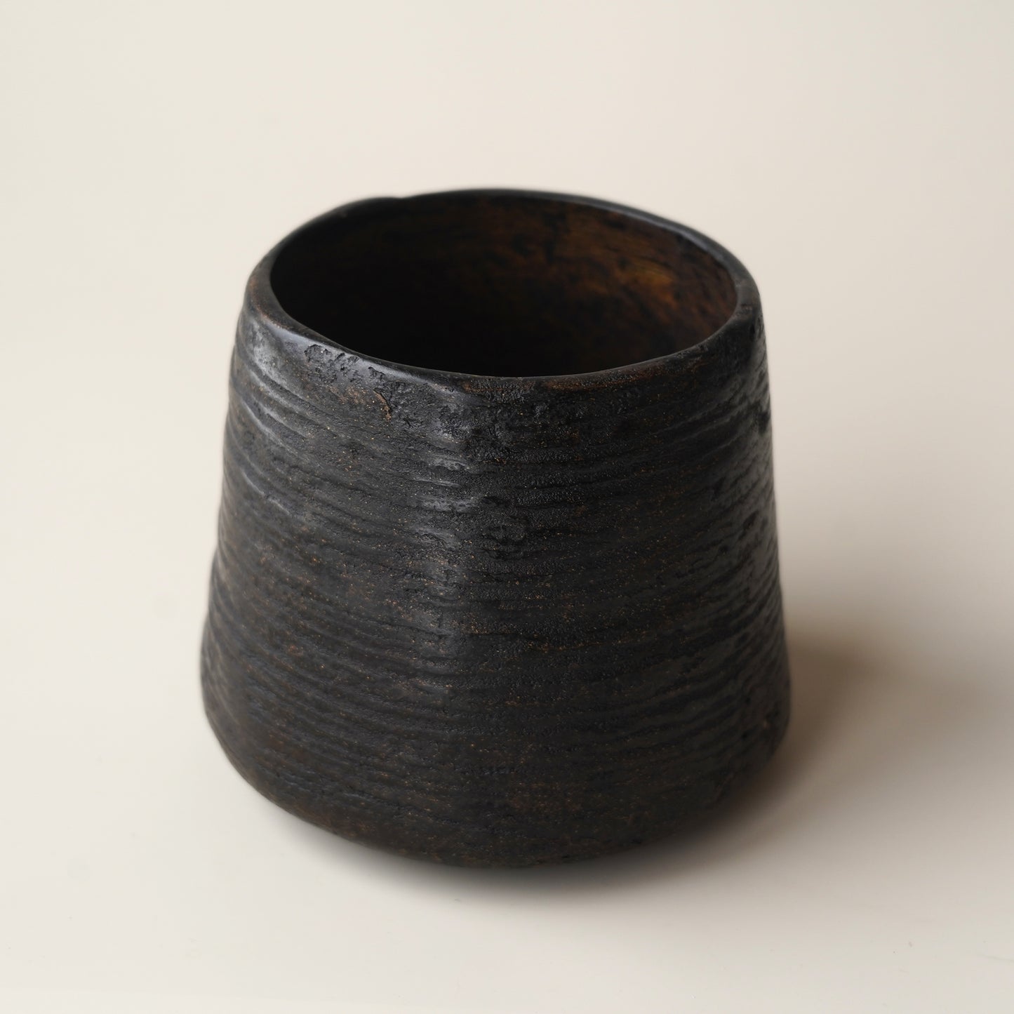 漆器｜張耀鑫-脫胎建水(圓筒型）1