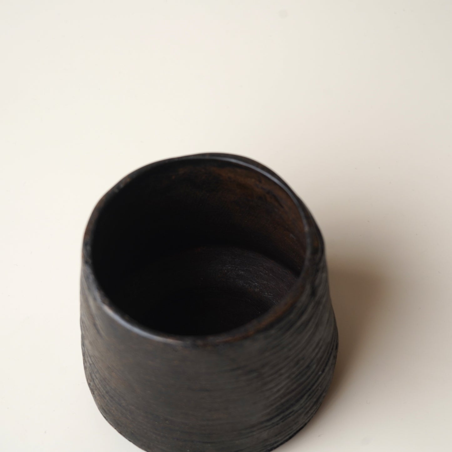 漆器｜張耀鑫-脫胎建水(圓筒型）1