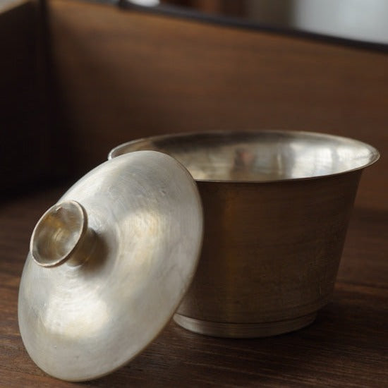 Hand-Embossed Silver-covered Bowl