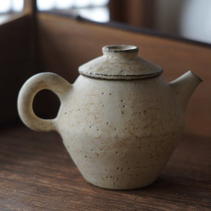 White Glazed Ceramic Teapot