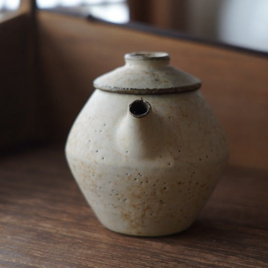 White Glazed Ceramic Teapot