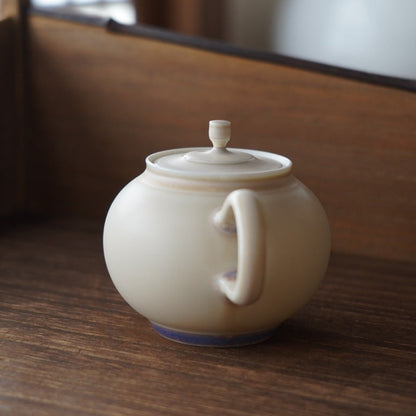 Handcrafted Thin-bodied Pink Small Round Teapot