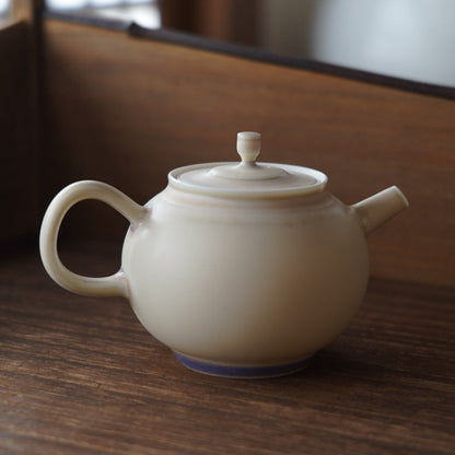 Handcrafted Thin-bodied Pink Small Round Teapot