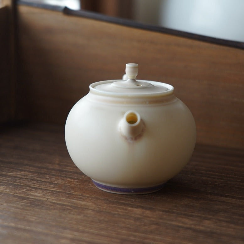 Handcrafted Thin-bodied Pink Small Round Teapot