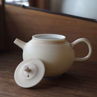 Handcrafted Thin-bodied Pink Small Round Teapot