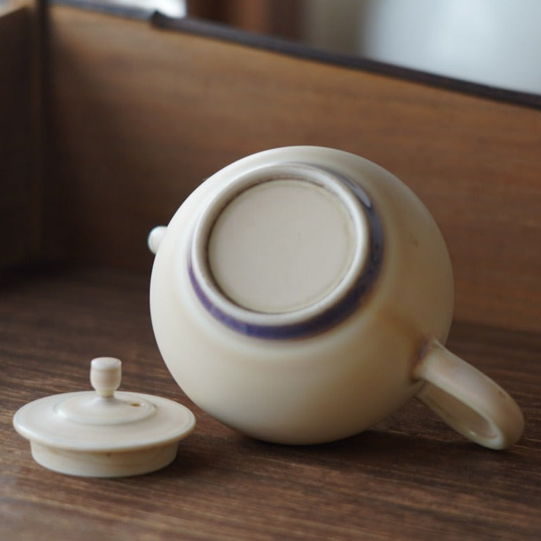 Handcrafted Thin-bodied Pink Small Round Teapot