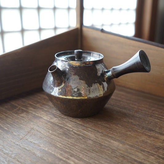 Double-conical Liulihua Silver Teapot