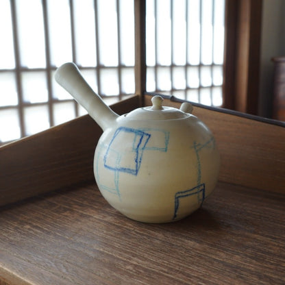 Crayon-painted Ceramic Teapot(Side Handle)
