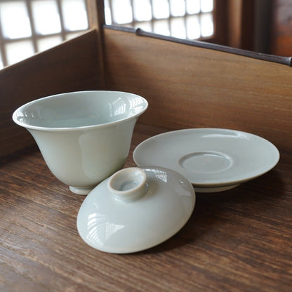Light blue ceramic bowl