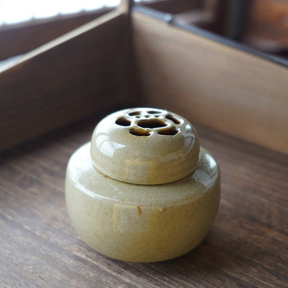 Gray Glazed Ceramic Incense Burner