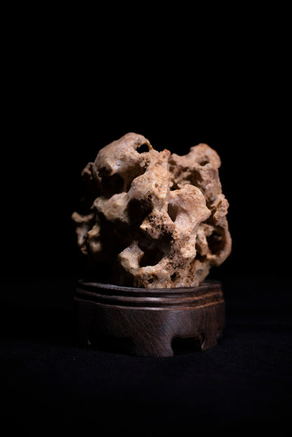 賞石擺件/湘西紫玲瓏 - 香爐球Golden Xiangxi Taihu Stone Incense Burner