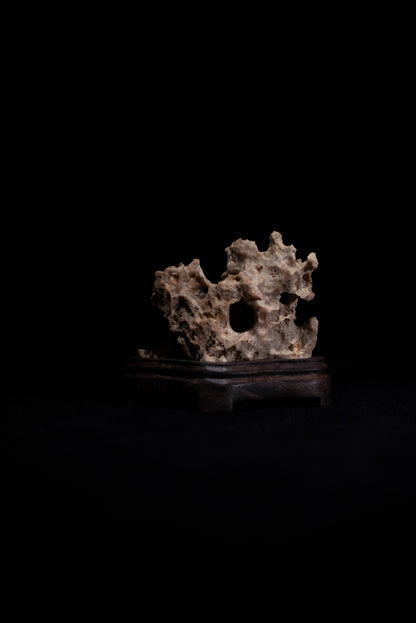 賞石擺件/湘西紫玲瓏 - 黃金甲香爐 Golden Xiangxi Taihu Stone Incense Burner