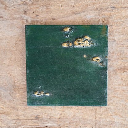 Green Lacquer with Gold Leaf Tea Tray