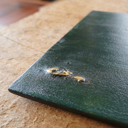 Green Lacquer with Gold Leaf Tea Tray