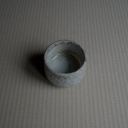 茶道/陶瓷杯(伊賀柴燒/圓口/粉白色)(C款)