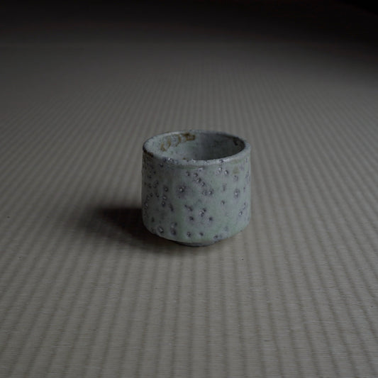 茶道/陶瓷杯(伊賀柴燒/圓口/粉白色)(D款)