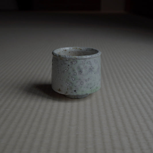 茶道/陶瓷杯(伊賀柴燒/圓口/粉白色)(E款)