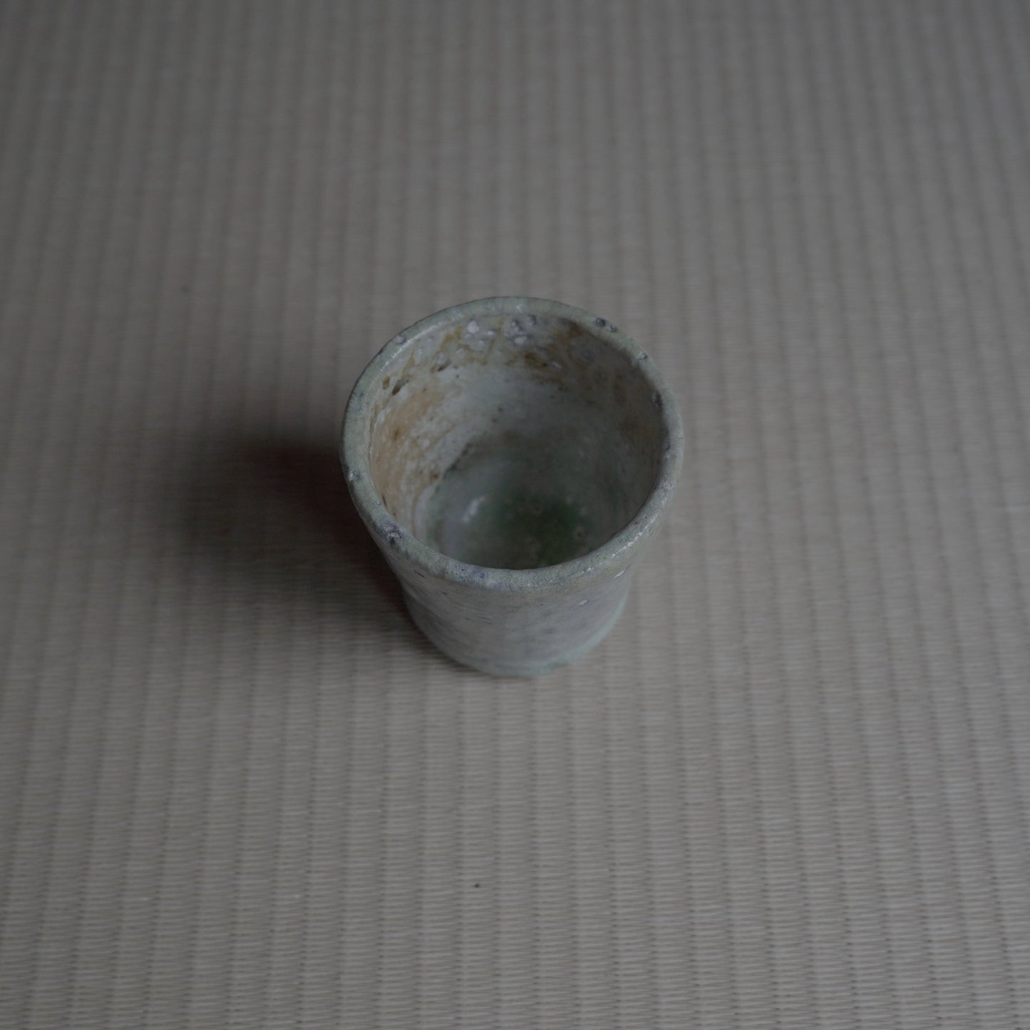 茶道/陶瓷杯(伊賀柴燒/圓口/粉白色)(A款)