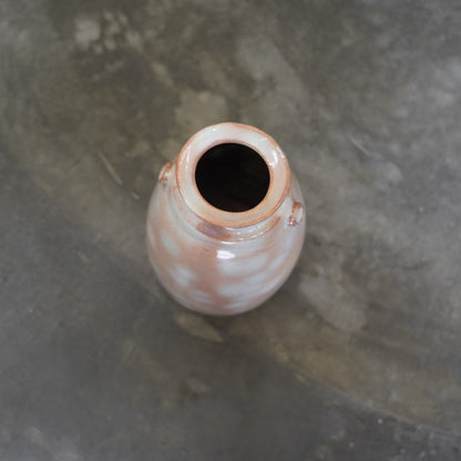荻燒粉白陶花器