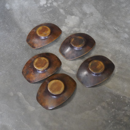 小舟型宣德銅煎茶托
