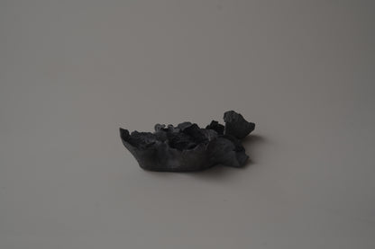 手捏茶匙枕 -立體花-小/灰黑色