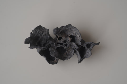 手捏茶匙枕-立體花-小/灰黑色