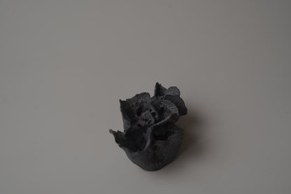 手捏茶匙枕-立體花-小/灰黑色