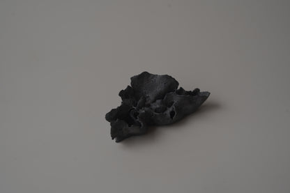 手捏茶匙枕-立體花-小/灰黑色