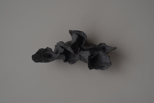 手捏茶匙枕-立體花-小/灰黑色