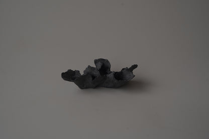 手捏茶匙枕-立體花-小/灰黑色