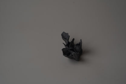 手捏茶匙枕-立體花-小/灰黑色