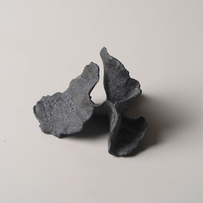手捏造型擺件-立體花-小/黑灰色